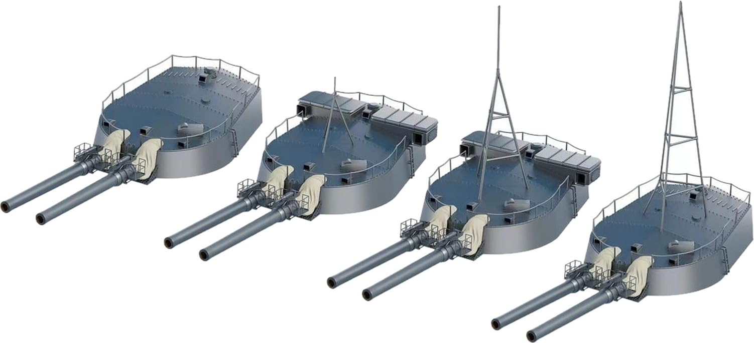 

Bunker Studio Japan Kirishima 45 Caliber Twin Gun Set 1942 Plastic Model Kit Parts BSTIJN70179 1/700 35.6cm (4 units) (for Fujimi) (Ship)