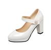 Women Pumps Girls' Shoes Platform High Heels Mary Jane Shoes Lolita High Heels Shallow Round Toe Office Party Wedding Footwear