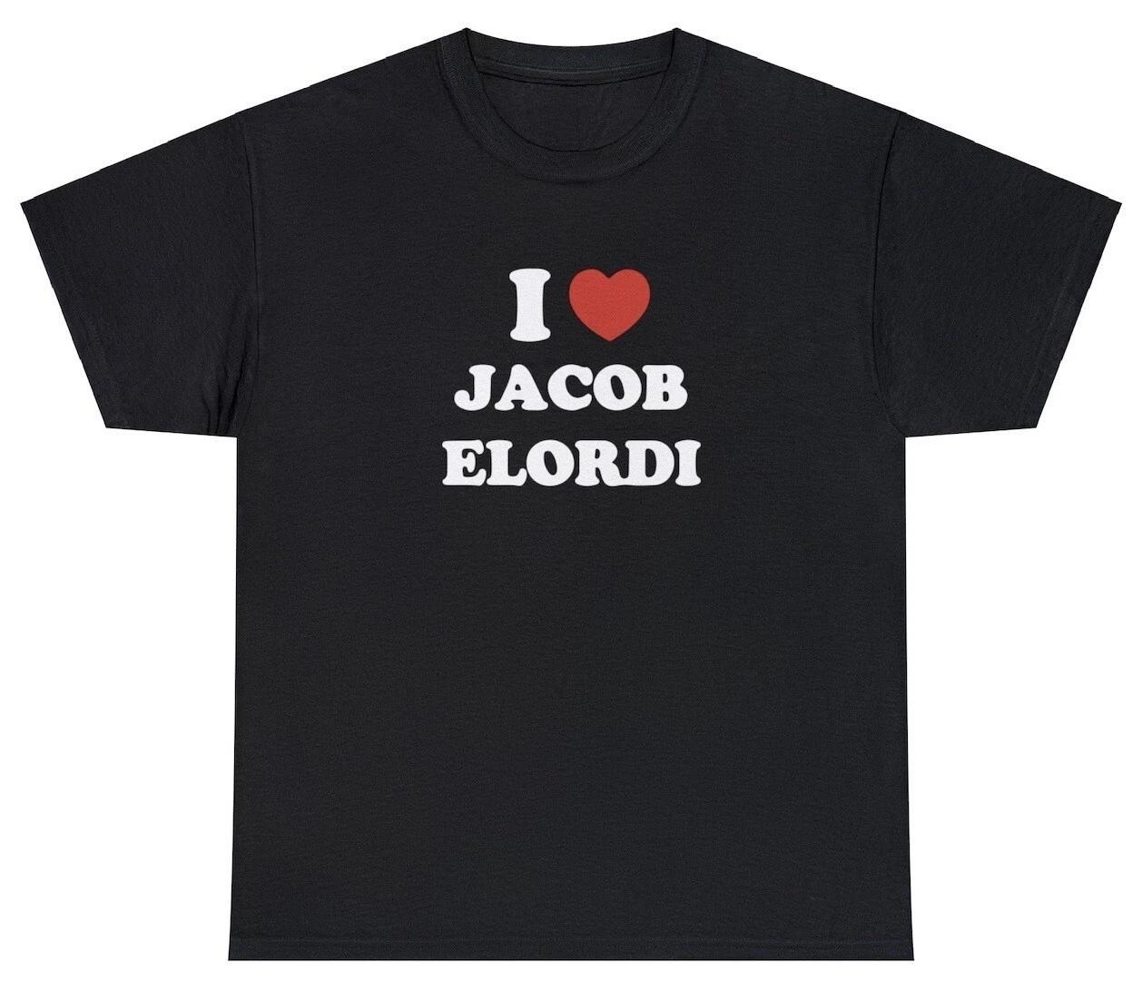 Я люблю Jacob Elordi y2k Футболка Смешная Пародия The Kissing Booth Подарок Юмористическая Футболка M