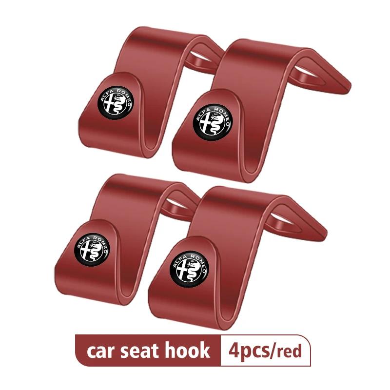 2/4pcs Car Seat Headrest Hook Storage Portable Interior Bracket For Alfa Romeo Giulietta GT 159 147 156 Mito Brera Giulia SpiderRI1