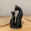 Mutter und Sohn Katzenstatue Ornamente, Katzen-Paar Skulpturen, Niedliche Katzen Dekorationen Schreibtisch Heimdekorationen, Valentinstagsgeschenke