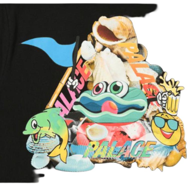 Palace P Sea T-Shirt Schwarz Unisex Oberteile P27TS330
