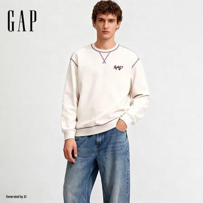 Gap Unisex Embroidered Logo Fleece Sweatshirt
