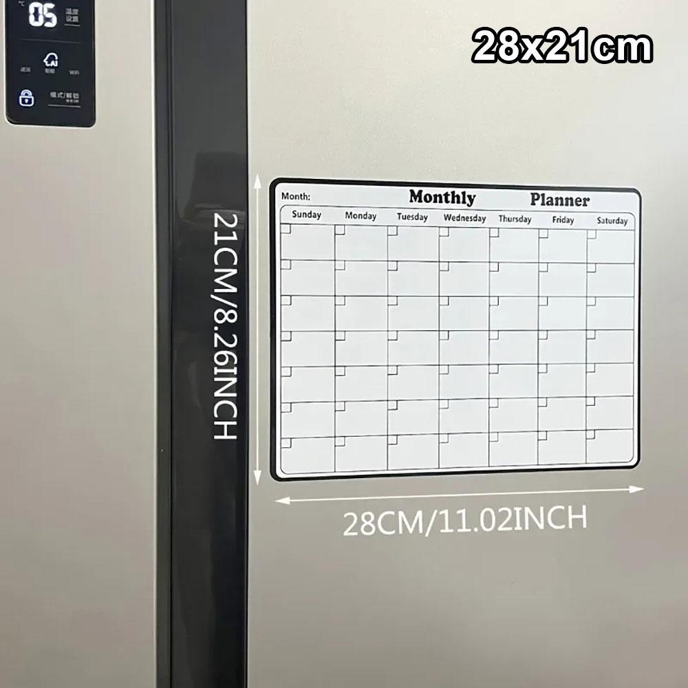 1ks Záznam Zpráva Měsíční plánovač Whiteboard S/L Calendar Board Kitchen Decor