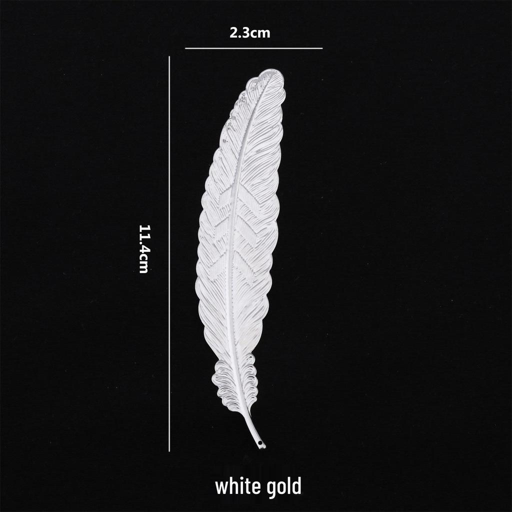 Metal Feather Leaf Photo Props for Japanese Nail Art Display