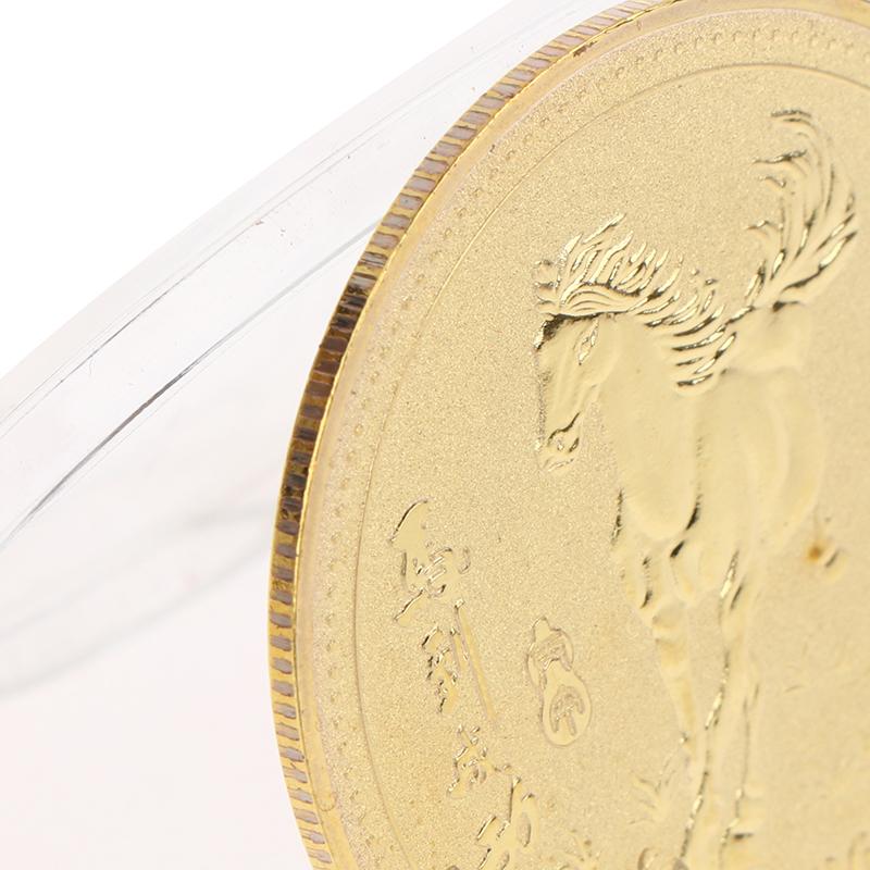 2026 Year Of The Horse Chinese Lucky Souvenir Coin Iron Crafts 40Mm Zodiac Horse Commemorative Medal Event Gift