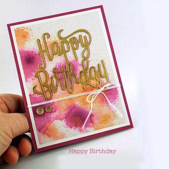 Happy Birthday Frame Cutting Die Scrapbooking Photo Album Embossing DIY Tool