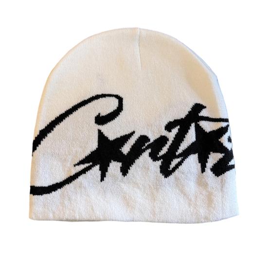 Winter Knitting Hat Letter Print Windproof Warm Hat Soft Elastic Design Brimless Autumn Winter Hat Outdoor Wear