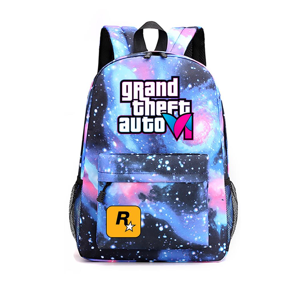 Anime Game Merchandise Grand Theft Auto Schooltas Oxford Stof Rugzak Student Rugzak