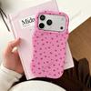 Korean ins wind simple pink small floral mobile phone case iPhone12 two-in-one film wave edge Apple 17Pro