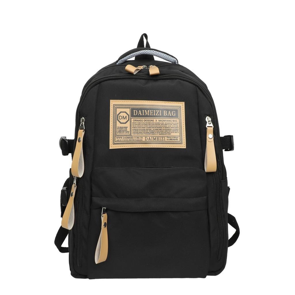 New backpack, junior high school, high school student schoolbag, large capacity backpack, lightweight retro trendy commuter backpack