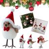Cute Plush Bird Christmas Tree Hanging Pendant Decorations For Xmas Party 2026 New Year Fake Birds With Hats Gifts Home Dec V5S5