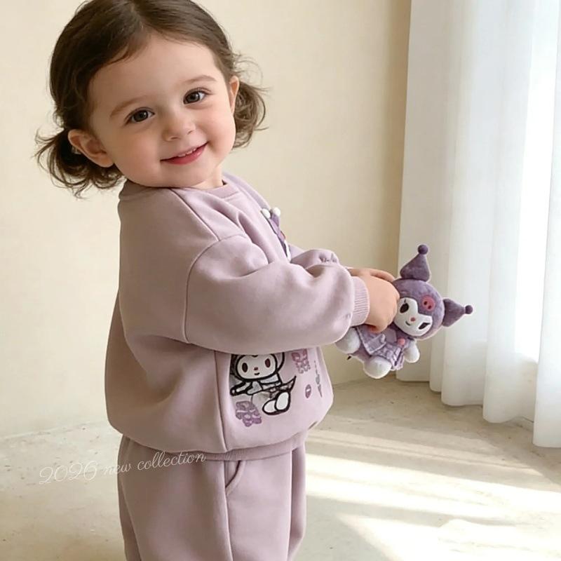 Autumn 2025 Girls' Cute Hoodie & Pants Set - Baby & Toddler Outfit for Spring/Fall