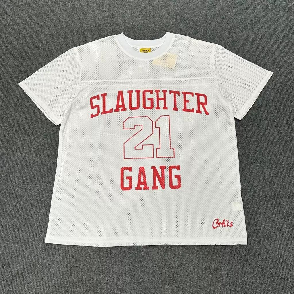 New Mesh Breathable Letter Short Sleeve Tshirts for Men and Women Crew Neck Baggy Casual Top Tees Oversized Sport Tshirt