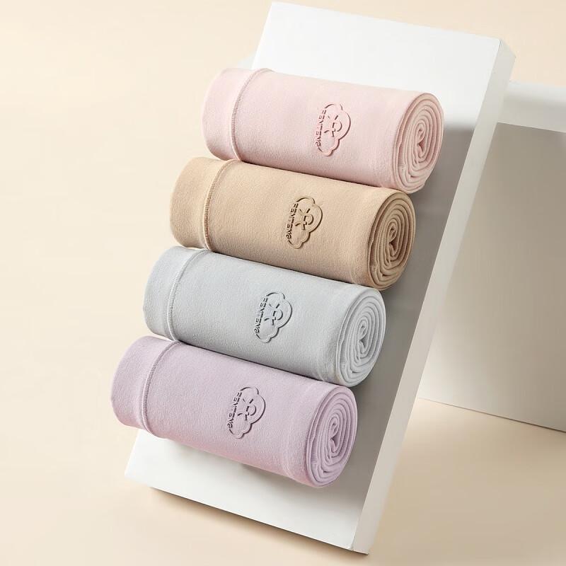 Fenteng Women's High-Waist 10A Antibacterial Cotton Underwear 4-Pack