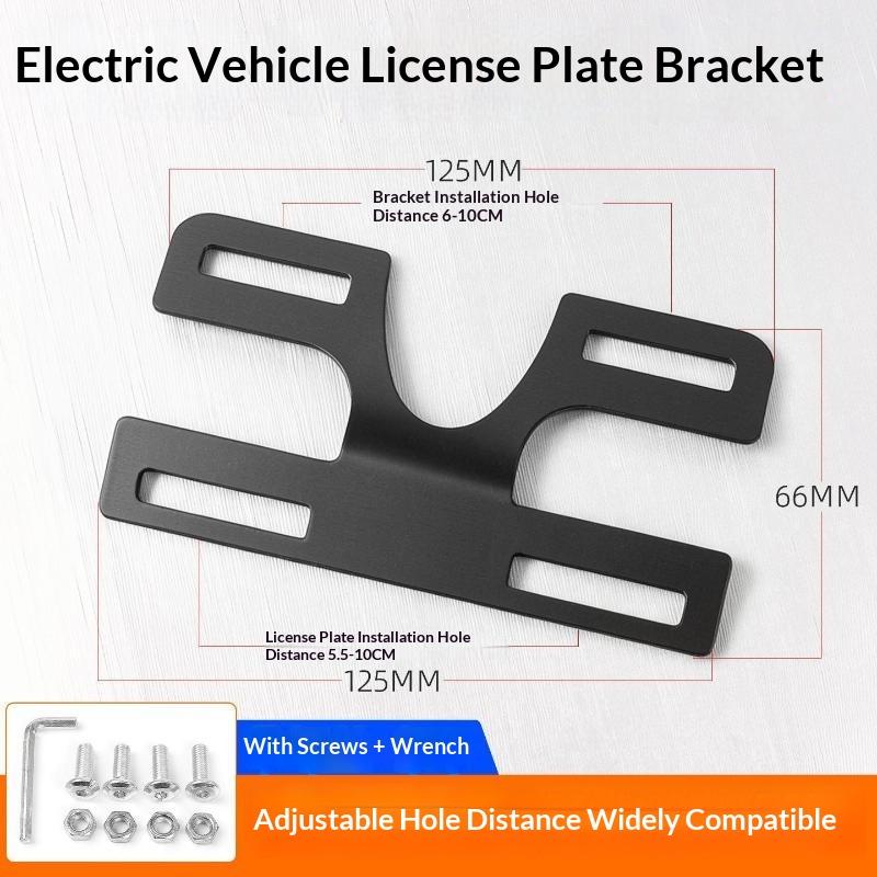 Electric Scooter Tail Light License Plate Holder Rear License Plate Bracket Modification License Frame Adapter For Scooter 1Pc