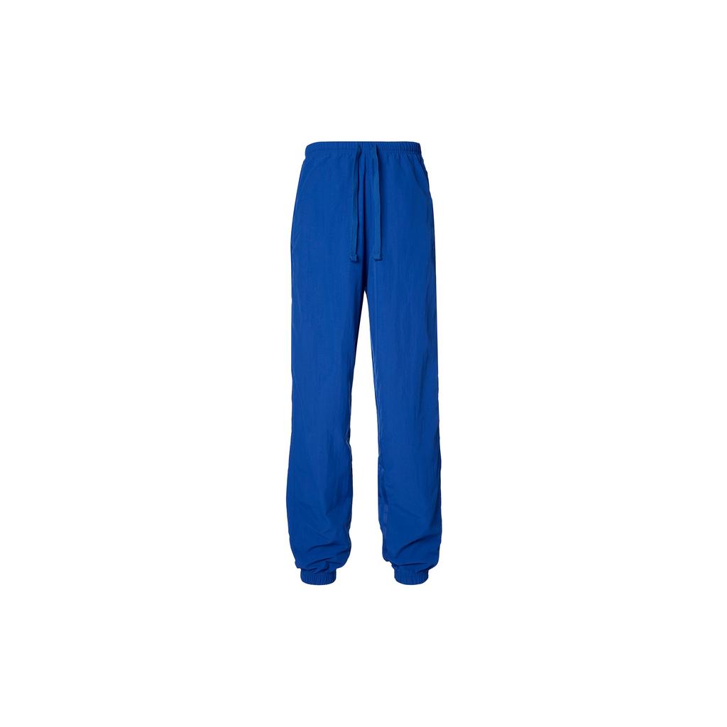 adidas Originals Trefoil Solid Stripe Logo Drawstring Joggers Men Bottoms Blue HM6497