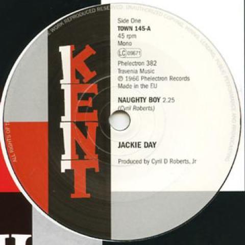 

7inch Record JACKIE DAY - Naughty Boy / Get To Steppin TOWN145 Kent 1966 UK Soul/Funk