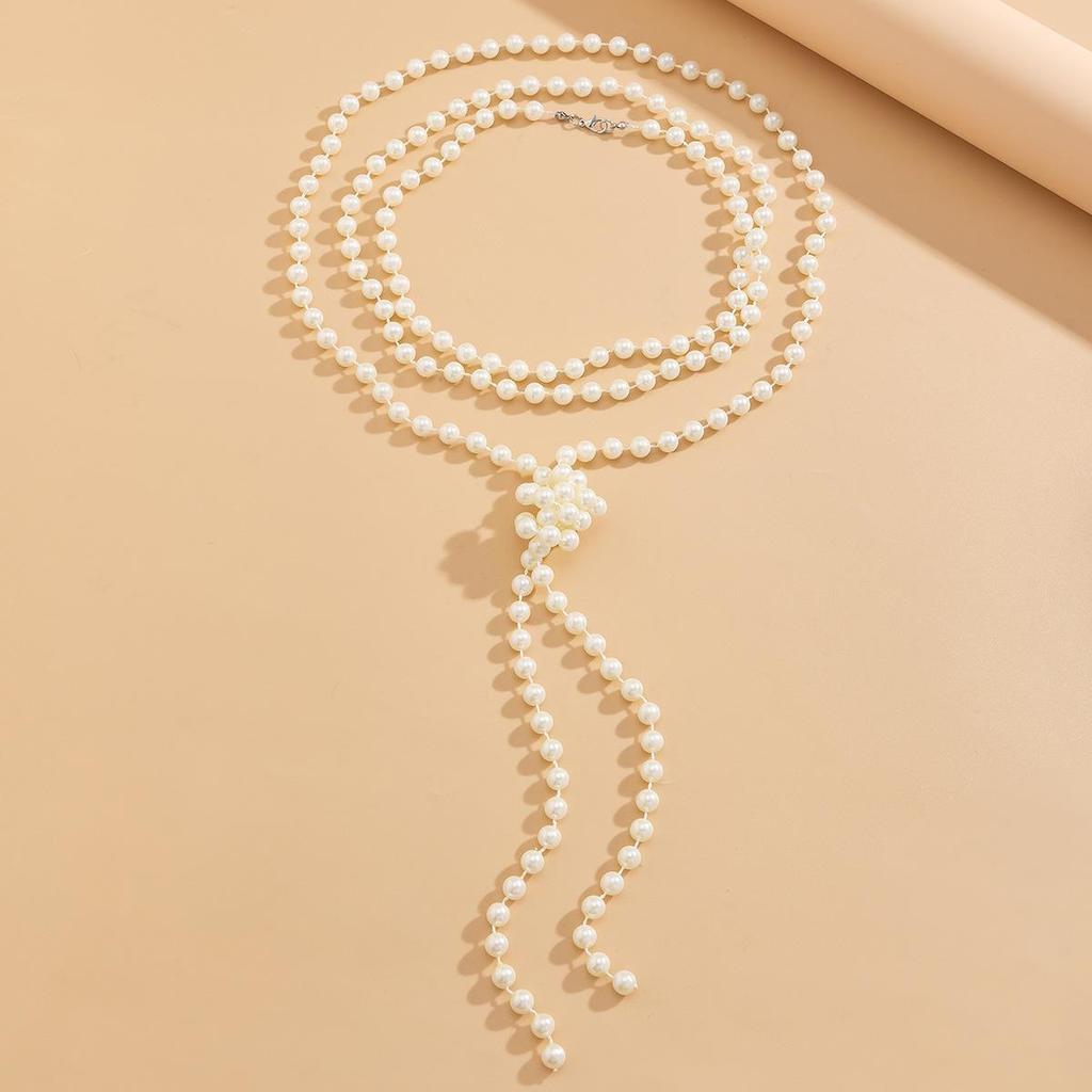 Europeiskt & Amerikanskt Pärlhalsband Set - Fransk Staplingsstil