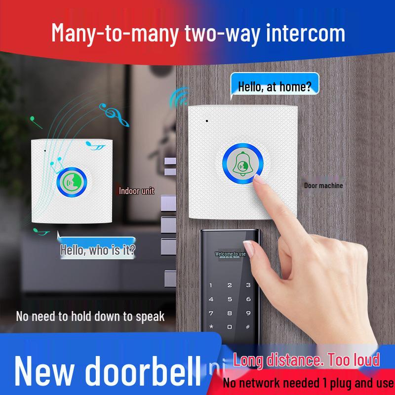 Long-Range Wireless Smart Doorbell with Remote Control and High Volume for Elderly
