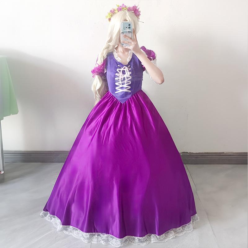 Vestito da Principessa Rapunzel in Rapunzel Cosplay per Halloween