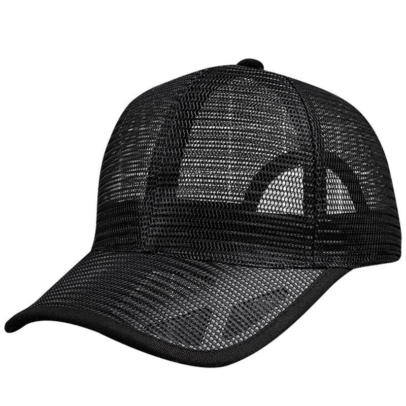 Summer Breathable Full Mesh Cap Men's and Women's Thin Cut Hollow Baseball Cap Versatile Outdoor Sun Protection and Sunshade Cap Duckbill Cap