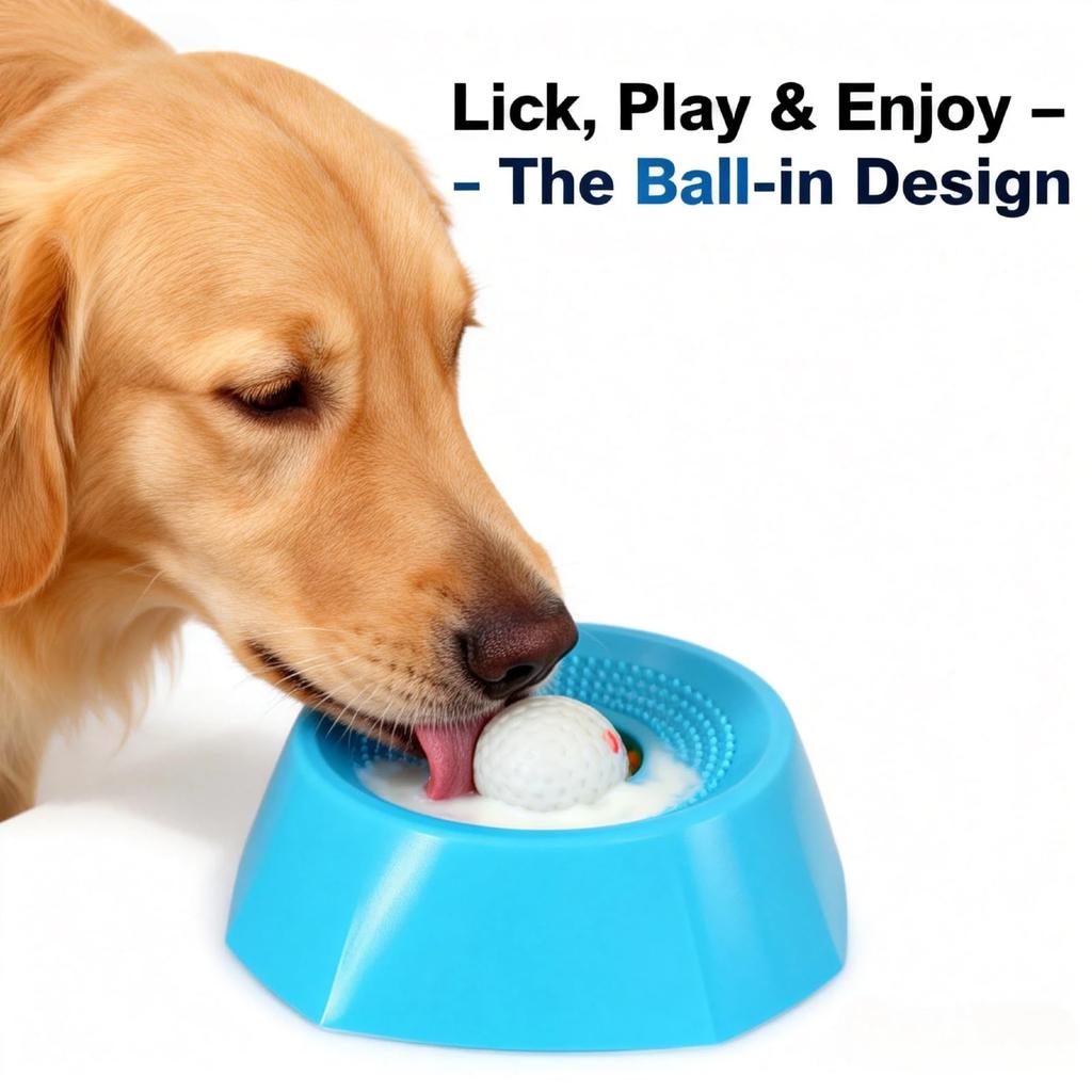 Fun Large Size And Dog Universal -Tipping Food Dispenser, Self-Entertaining And Relaxing Slow-Feeding Plate