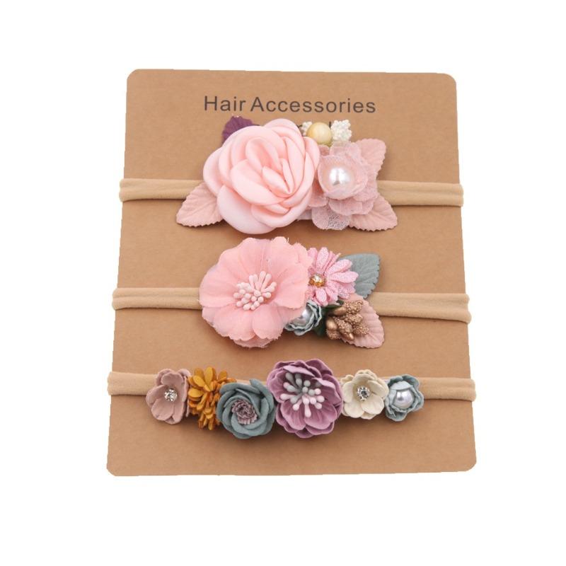 Best-Selling Nylon Headbands Set for Girls  - Soft & Skin-Friendly, DIY Floral Accessories for Versatile Princess Hairstyles
