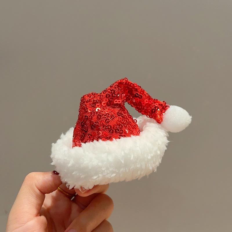 3D Christmas Hat Hairpin: Festive Bangs & Hair Clip