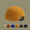 Wollmützen für Herren Damen Aufrollbarer Rand Dicke Schädelmelonenmütze Herbst Winter Einfarbig Warm Vermieter Lässig Hip Hop Beanie Mütze