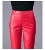 Korean Style High-Waisted Sheepskin Leather Pants for Women, Autumn/Winter 2025 Fashion