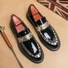 Large Size 46 Pointed Leather Shoes Men's Rivets Small Leather Shoes Men's Business Dress Casual Shoes Men's Hairstylist Men's Shoes