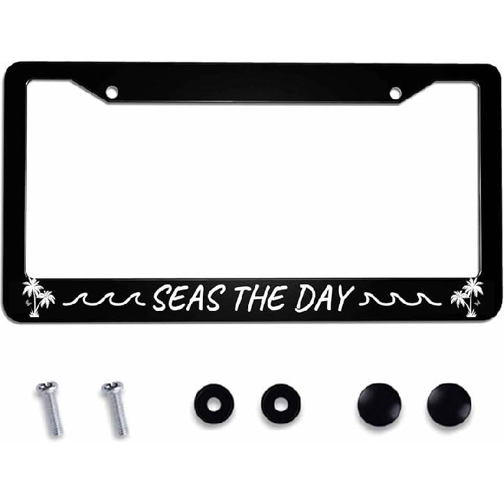 License Plate Frame Registered Nurse Stainless Steel License Plate Frame With 2 Holes & Free Screws 12.2 X 6.3 Inches