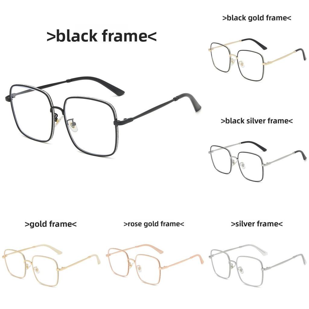 Fashion Square Glasses Frame With Blue Light Blocking For Stylish Office Wear