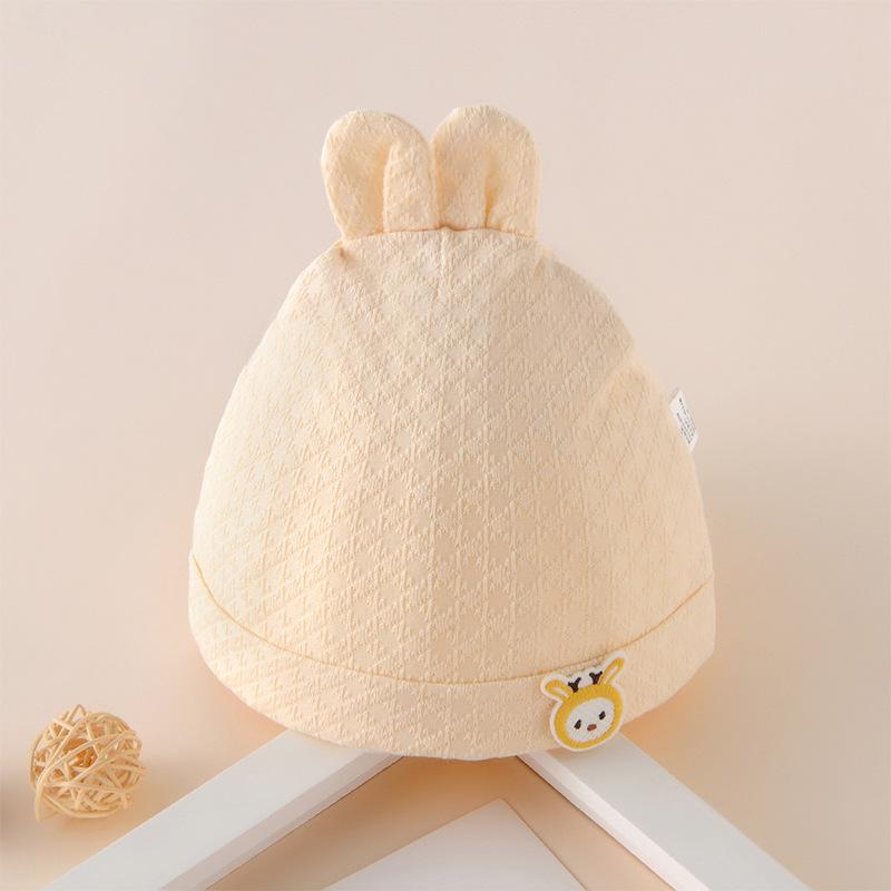 

Дышащие хлопковые детские шапочки для младенцев и малышей, тонкий стиль для весны/лета, для новорожденных 0-6 месяцев Small 0-3 months, Head Circumference 32-39cm