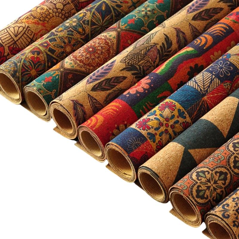 

9Pcs Cork Leather Cloth, 17.7 x11.8 Printed Cork Leather Sheets, for Sewing Bag Pouches, Purse, Wallet, Notebook 1