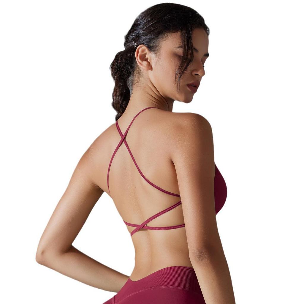 Damen High-Elastic Kreuzrücken Sport Yoga BH