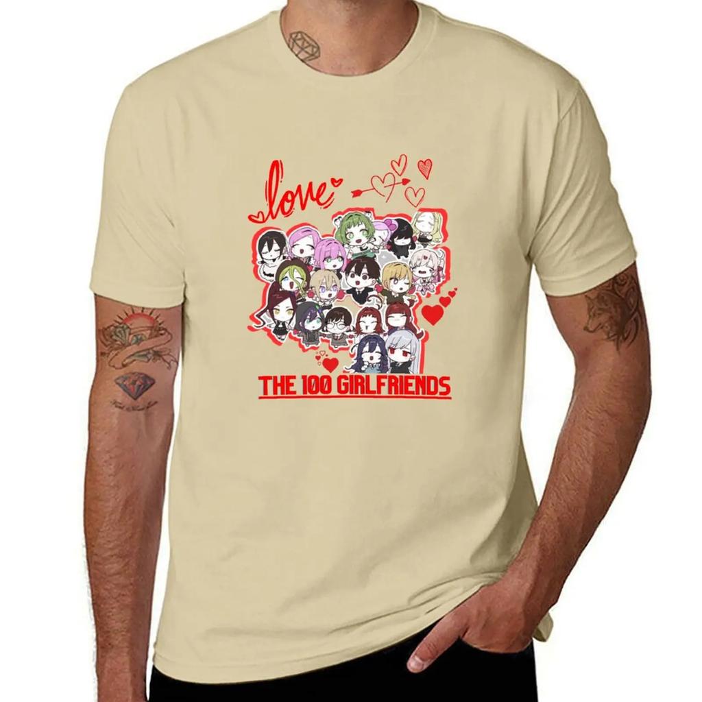 100 Girlfriends Who Really Love You kimi no Koto ga Daidaidaidaidaisuki anime arth TShirt customizeds mens workout shirts
