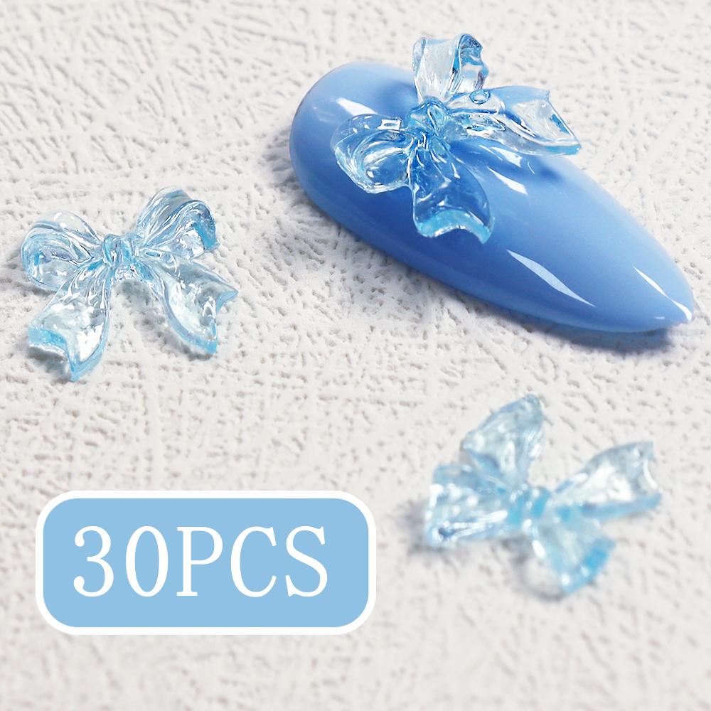 

1 пакет розовых конфетных лент-бантов 3D-подвесок для ногтей прозрачного желейного цвета летние аксессуары для украшения ногтей DIY детали для маникюра