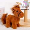 Turn Tail Cute Horse Plush Toy Kawaii Lifelike Animal Soft Horse Stuffed Doll Decor Friend Kid Birthday Gift
