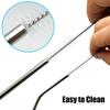 20 Pcs 304 Stainless Steel Drinking Straws,Reusable Metal Drinking Straws + 2 Cleaning Bruches