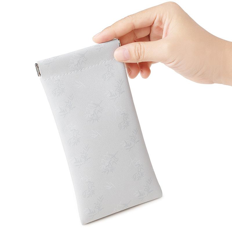 Fashion Pu Leather Sunglasses Bags Portable Soft Coins Lipsticks Storage Case Pouch High-Grade Waterproof Eyewear Mini Bag
