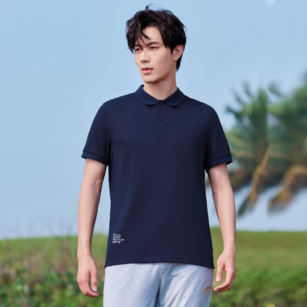 Sports T-shirt POLO men's summer skin friendly simple sports casual short sleeved breathable lapel T-shirt
