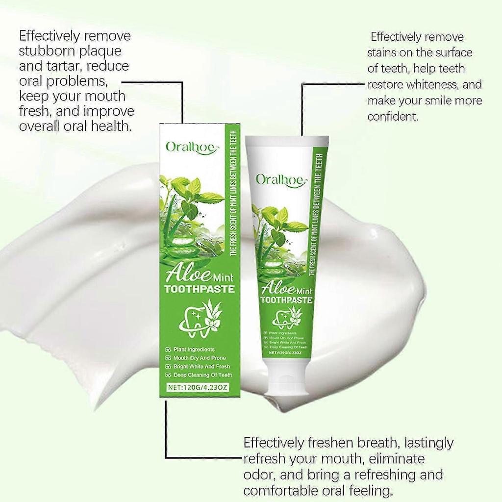Natural Mints Whitening Toothpaste with Aloe Effectively Removes Surfaces Stains for Whole Family
