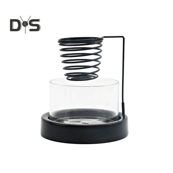 Palo-Santo-Halter, Räuchergefäß aus Metall und Glas zum Verbrennen von Palo Santo Salvia, leicht zu reinigender Räucherhalter mit rutschfester Basis für die Meditation