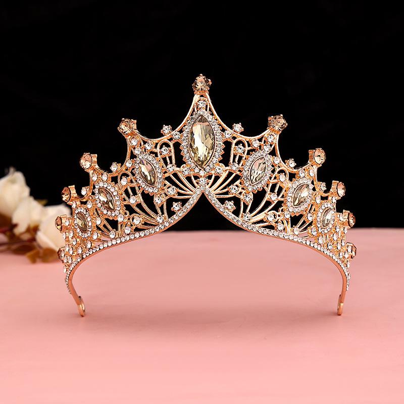 Bride's Crown Headband Wedding Korean Birthday Gift Adult Gift Crystal Crown Princess Dress Hair Accessory