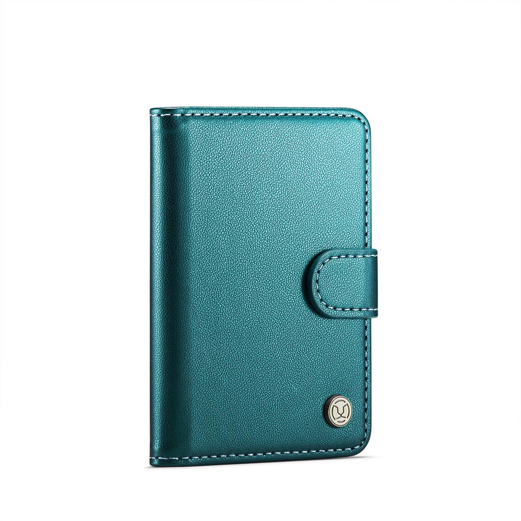 MagSafe ring magnetic card bag is suitable for iPhone17/16/15 series Apple 14/13/12 anti-theft brush leather case