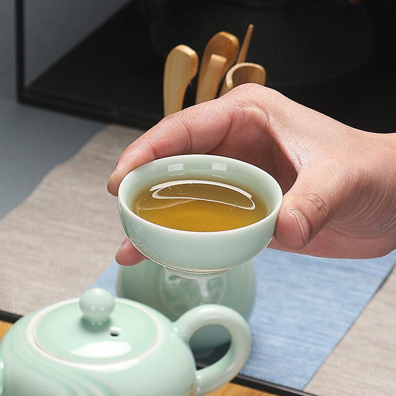 Chinese Celadon Ceramic Kung Fu Tea Set