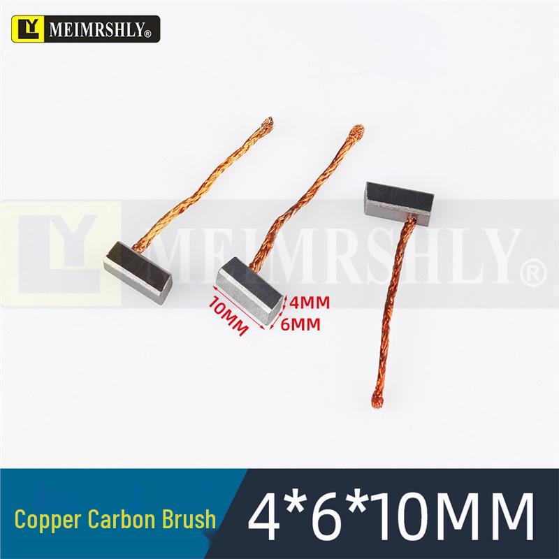 Compatible Carbon Brushes for Valeo, Remy, Jenory, Hanla Alternators - 4.5x6.5x17 mm, High Wear Resistance