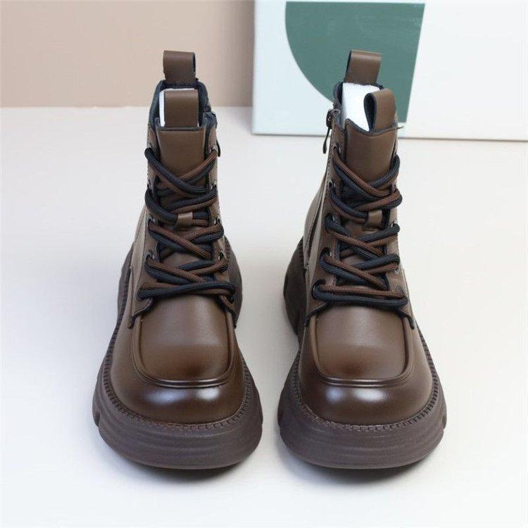 British Martin Boots Women's Autumn and Winter 2025 New Soft-soled Non-slip Explosive Thick-soled Cotton Shoes Increase Height and Show Thinness Fri